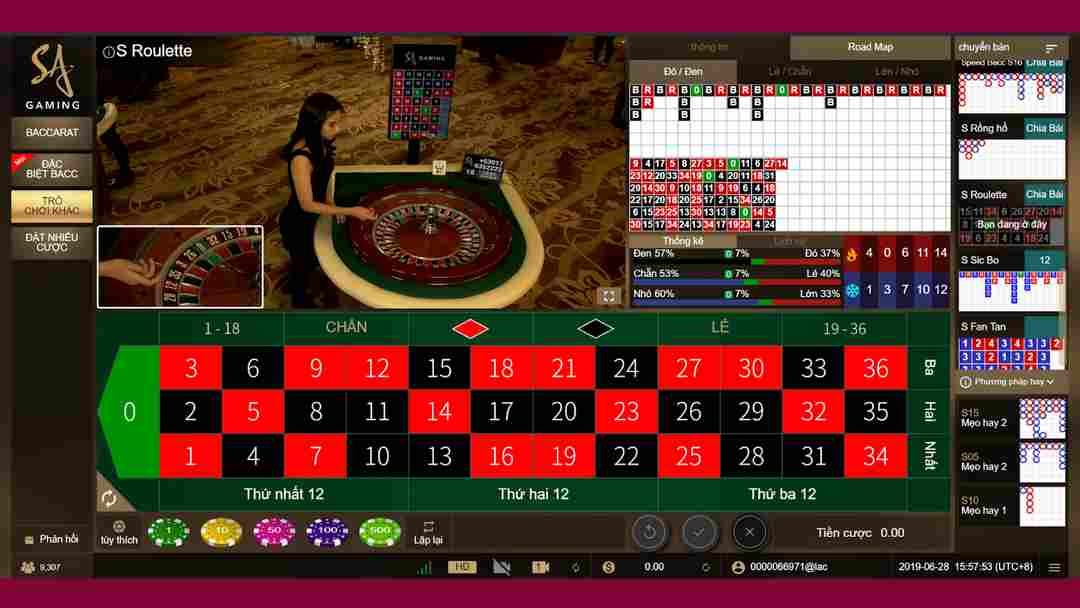 Sảnh SA Gaming game bài tại Shanghai Resort Casino online